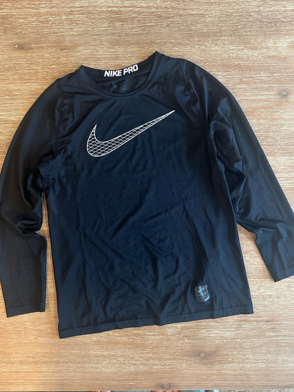 Nike Pro Boys’ Dri-Fit Long Sleeve Black Shirt